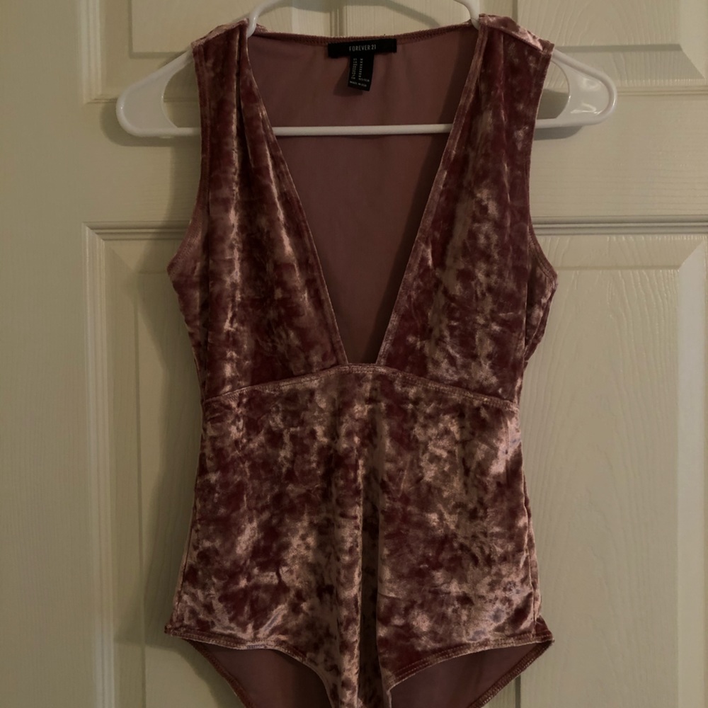 Velvet pink bodysuit